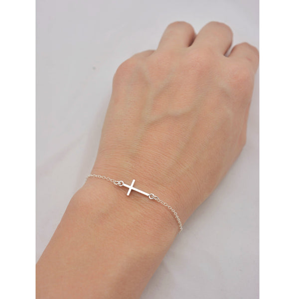 Sterling Silver Cross Bracelet - First Communion Gift