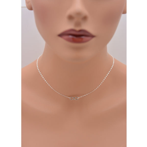 Sterling Silver Tiny Infinity Necklace