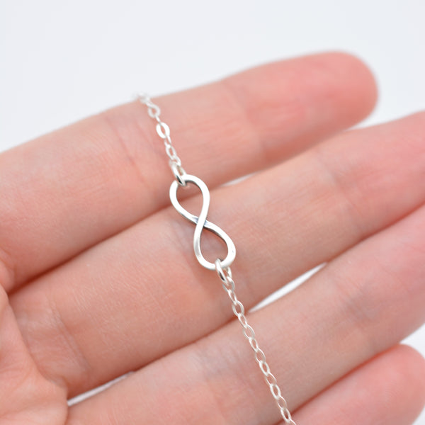 Sterling Silver Tiny Infinity Necklace