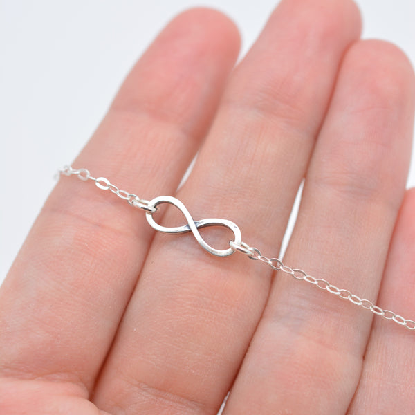 Sterling Silver Tiny Infinity Necklace
