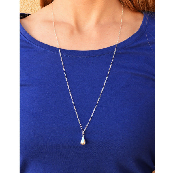 Silver Teardrop Necklace