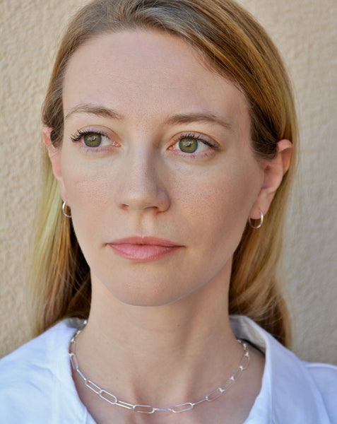 Silver Sleeper Hoop Earrings