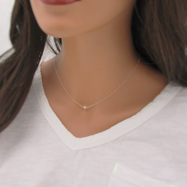 Dainty Tiny Pearl Necklace