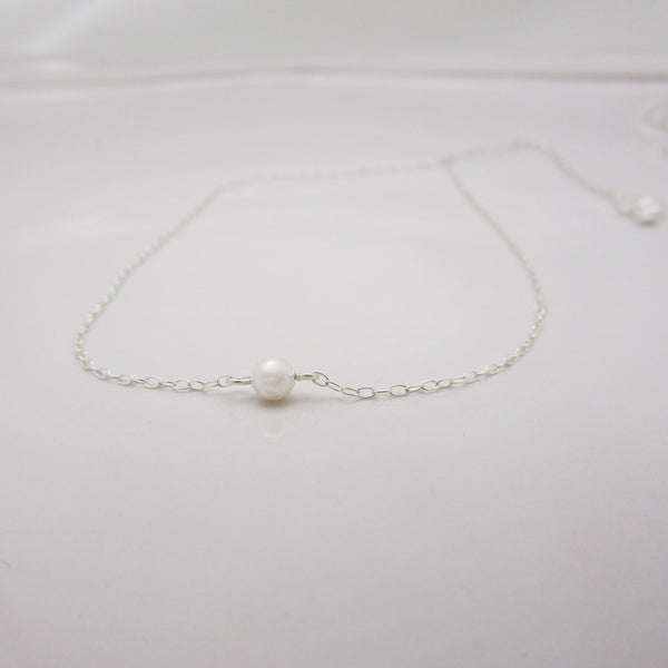 Dainty Tiny Pearl Necklace