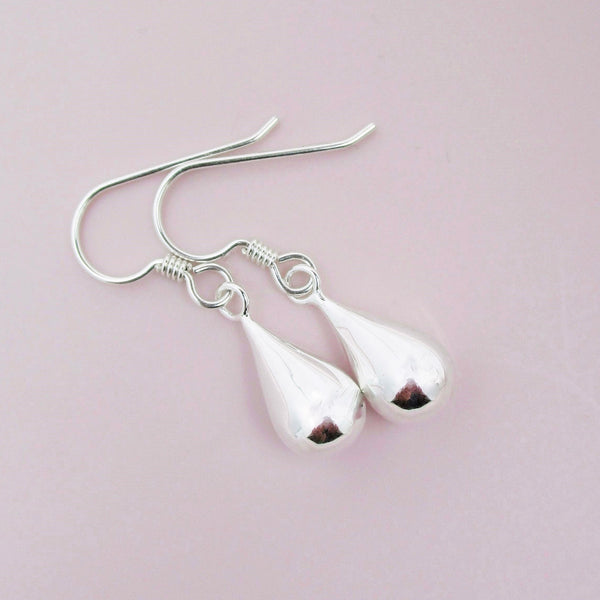 Silver Teardrop Dangle Earrings