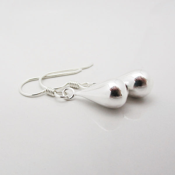 Silver Teardrop Dangle Earrings
