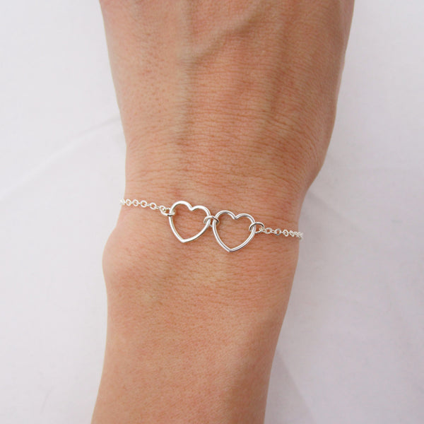 Two Hearts in One Bracelet