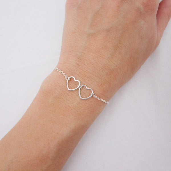 Two Hearts in One Bracelet