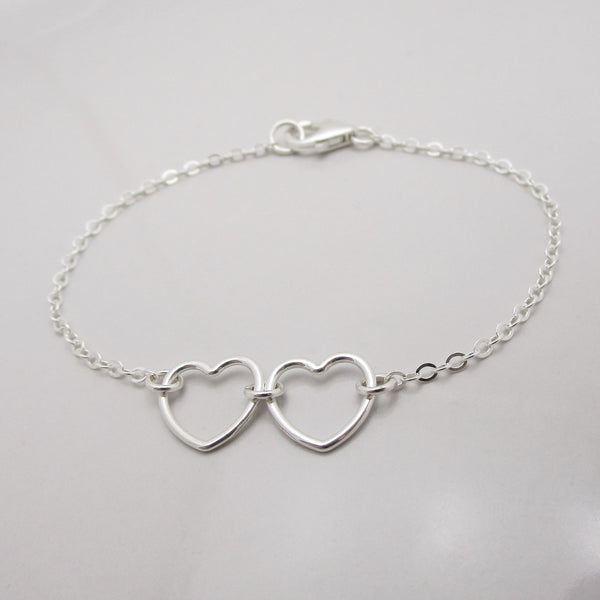 Two Hearts in One Bracelet