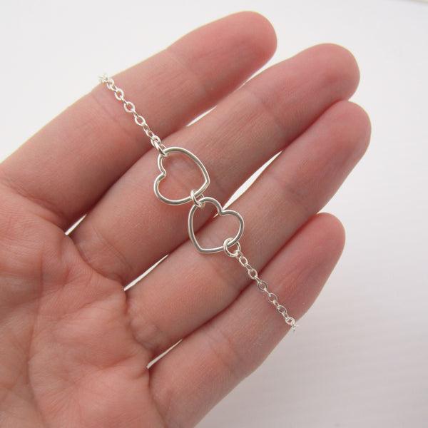 Two Hearts in One Bracelet