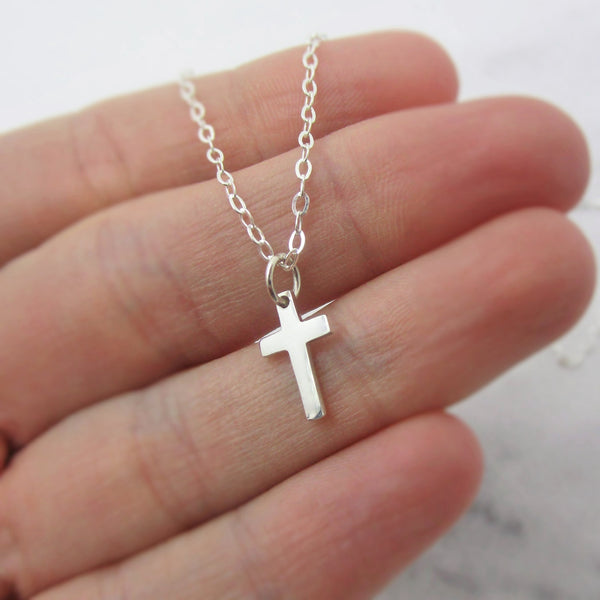 Silver Tiny Cross Necklace