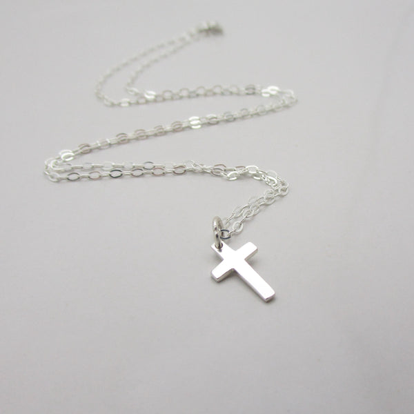 Silver Tiny Cross Necklace