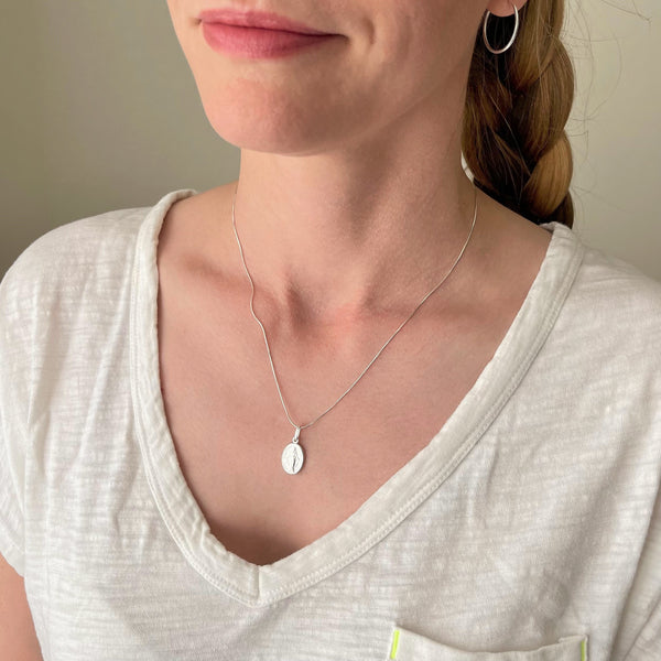 925 Sterling Silver Miraculous Medal Necklace