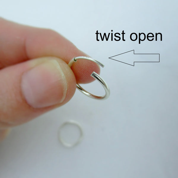 Silver Sleeper Hoop Earrings