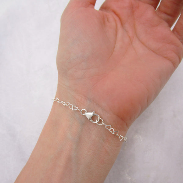 Sweetheart Heart Chain Bracelet