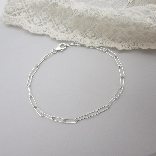 Sterling Silver Paperclip Bracelet