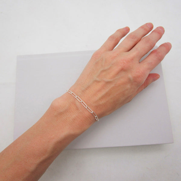 Sterling Silver Paperclip Bracelet