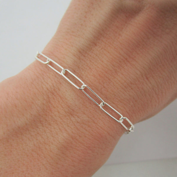 Sterling Silver Paperclip Bracelet