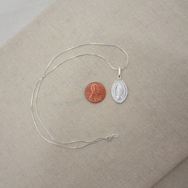 Our Lady of Guadalupe Medal Necklace - Sterling Silver