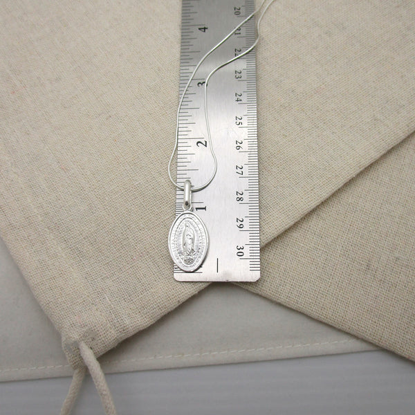 Our Lady of Guadalupe Medal Necklace - Sterling Silver