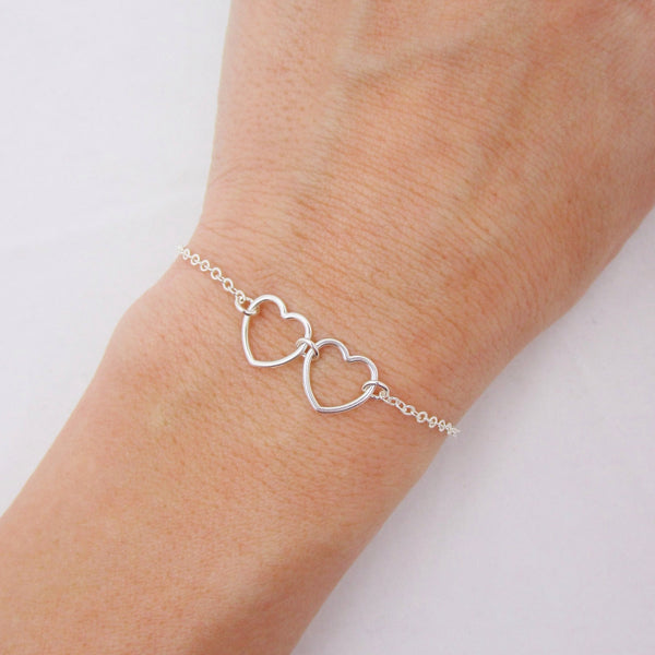 Two Hearts in One Bracelet