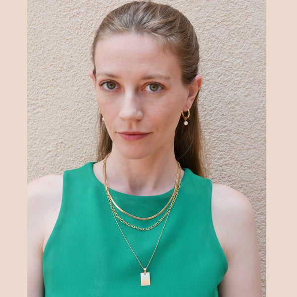 Ava Gold Pearl Hoops