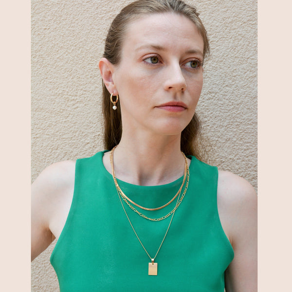 Ava Gold Pearl Hoops