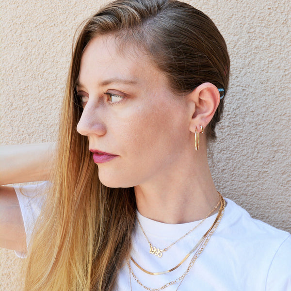 Mary Anne Tiny Huggie Hoops Gold