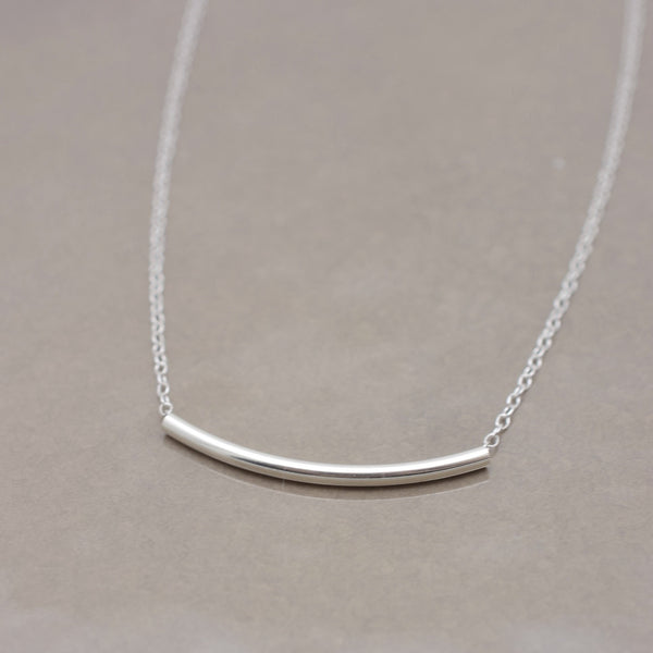 Silver Tube Necklace