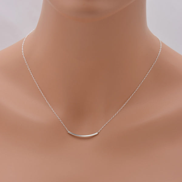Silver Tube Necklace