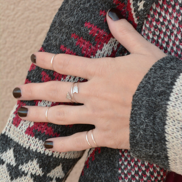 Set of 3 Midi Rings - Sterling Silver