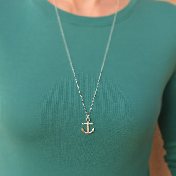 "You Are My Anchor" Necklace in Silver