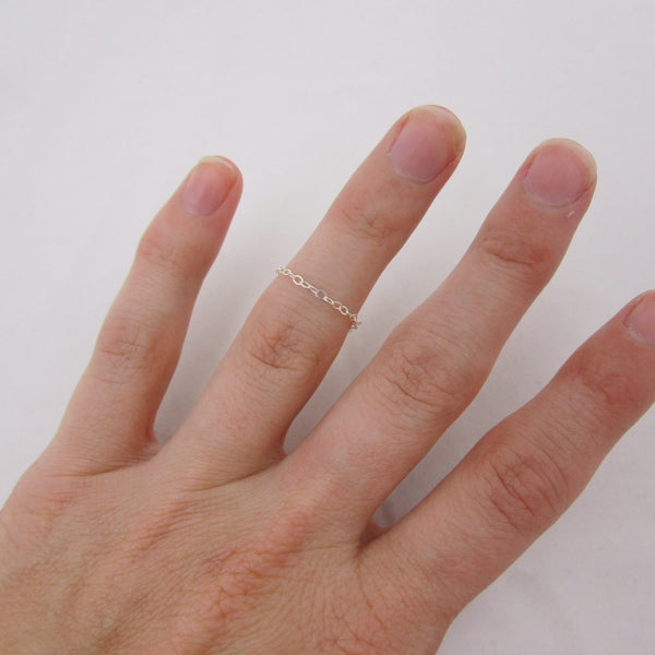 Sterling Silver Chain Ring