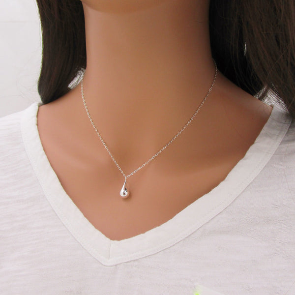 Silver Teardrop Necklace