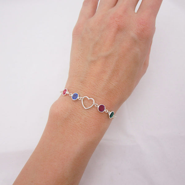 Personalized Mom Birthstone Bracelet