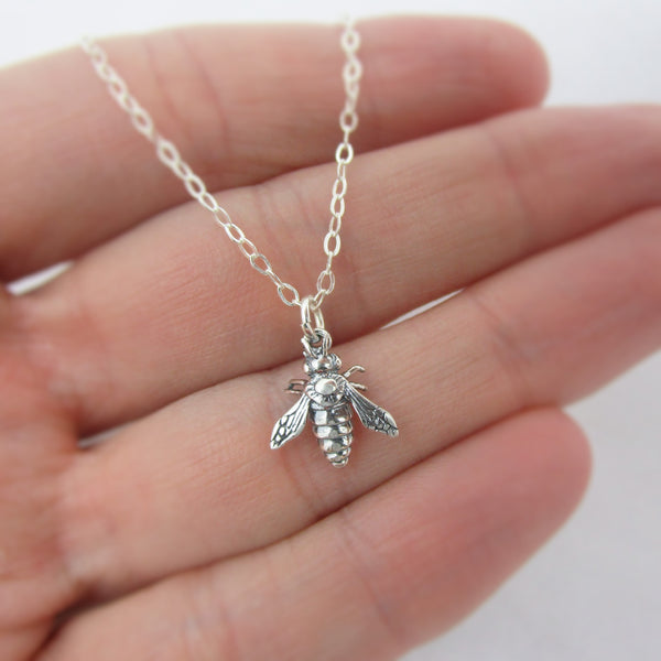 Tiny Honey Bee Necklace