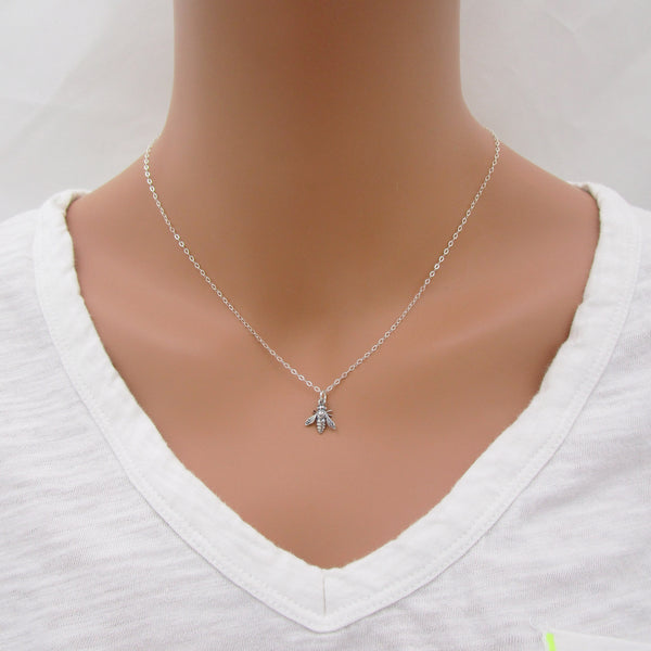 Tiny Honey Bee Necklace