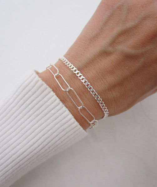 Sterling Silver Curb Chain Bracelet