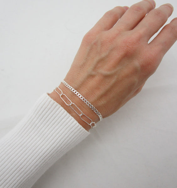 Sterling Silver Curb Chain Bracelet