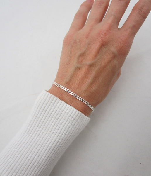 Sterling Silver Curb Chain Bracelet