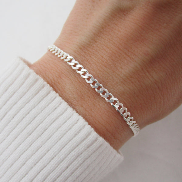 Sterling Silver Curb Chain Bracelet