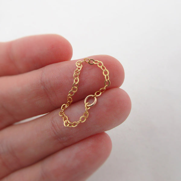 Dainty Gold Chain Ring
