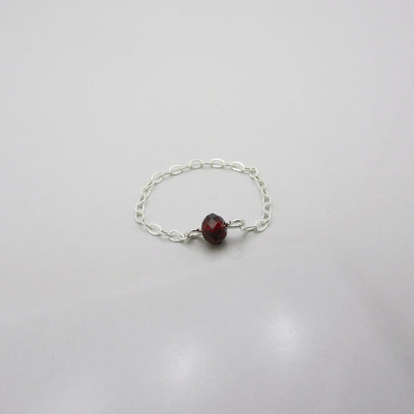 Tiny Garnet Birthstone Ring