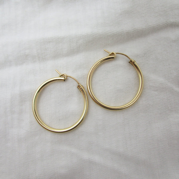 Classic Gold Hoops - Large