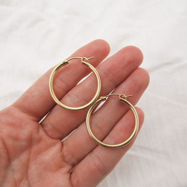 Classic Gold Hoops - Large