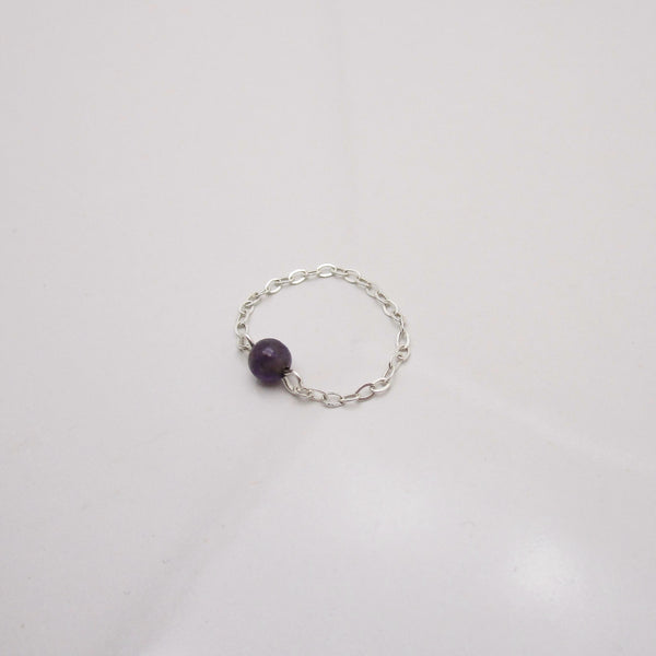 Amethyst Chain Ring