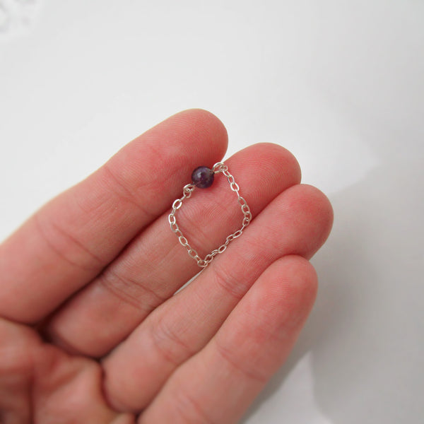 Amethyst Chain Ring