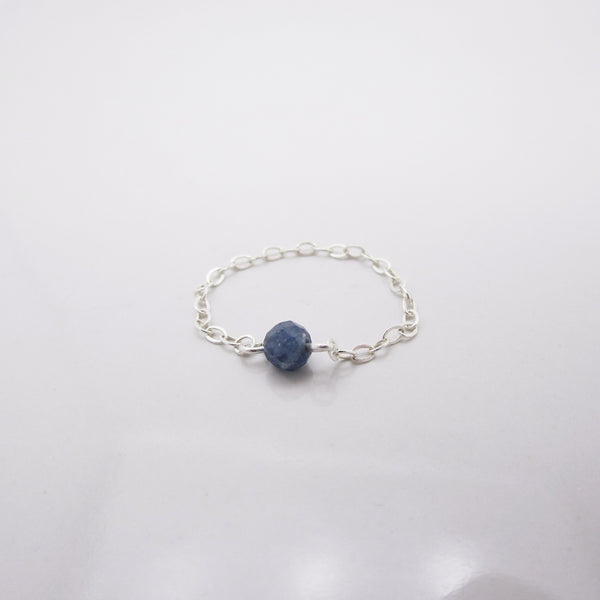 Faceted Sapphire Ring - September Birthstone