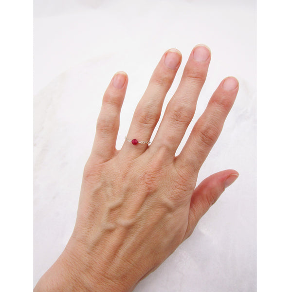 Genuine Ruby Ring - July Birthstone