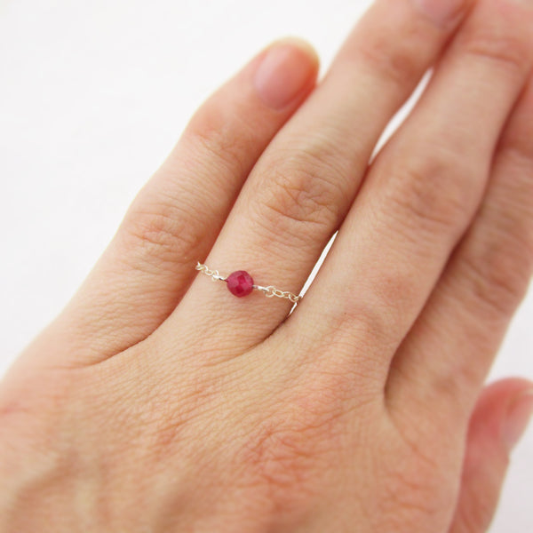 Genuine Ruby Ring - July Birthstone